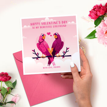 To My Wife On Valentine's Day Love Birds Card, 3 of 5