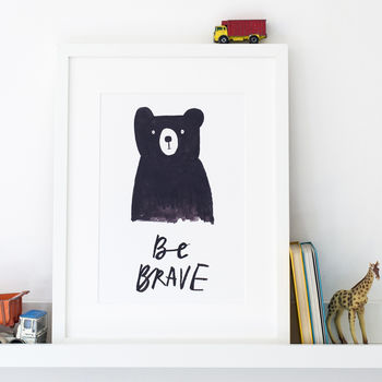 'Be Brave' Bear Print, 6 of 8
