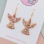 Christmas Angel Glitter Earrings, thumbnail 3 of 4