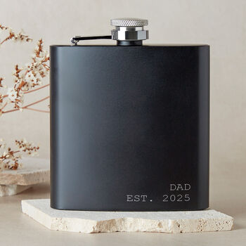 Established Name And Date Personalised Hip Flask, 2 of 9