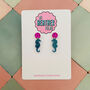 Blue And Pink Seahorse Earrings, thumbnail 1 of 4