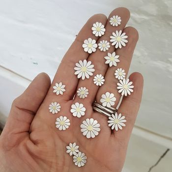 Daisy Bracelet In Solid Silver And 18ct Gold, 3 of 4