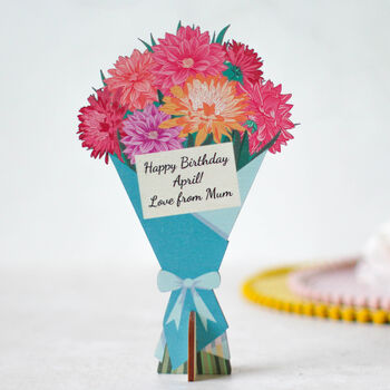 Personalised Birth Flower Card, November, Chrysanthemum, 3 of 3