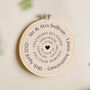 Circular Timeline Linen 4th Anniversary Hoop, thumbnail 1 of 2