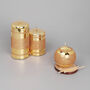G Decor Gold Glass Effect Striped Glitter Candles, thumbnail 1 of 5