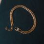 Chunky Gold Plated Flat Cuban Bracelet Chain 6 Mm, thumbnail 5 of 12