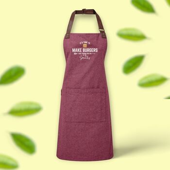 Personalised 'It's Time Make Burgers' Adult Apron, 3 of 8
