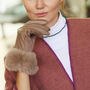 Soft Vegan Leather Gloves With Faux Fur Cuff, thumbnail 1 of 11
