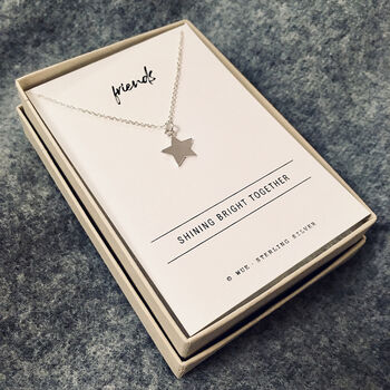 Silver Star Necklace. Friends Shining Bright, 4 of 4
