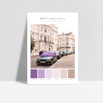 Stanley Crescent, Notting Hill, Colour Palette Print, 3 of 3