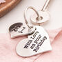 21st Birthday Gift Personalised 2pc Heart Key Ring, thumbnail 2 of 12