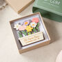 Family Of Birth Flowers In Mini Wooden Planter, thumbnail 2 of 4