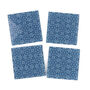 Liberty Print Blue Flower Coaster Set, thumbnail 4 of 10