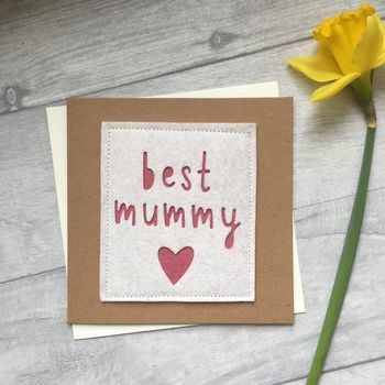 ' Best Mum/Mummy' Felt Birthday Card, 4 of 4