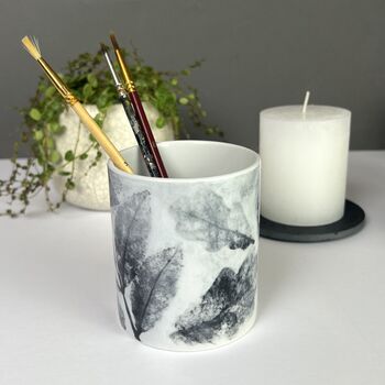 Personalised Leaf Print Ceramic Pot, 8 of 11