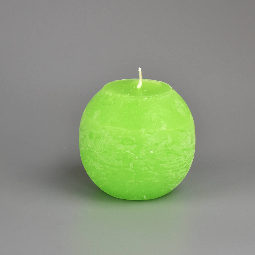 G Decor Lime Green Ombre Sphere Ball Candles By G