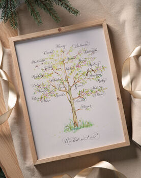 Personalised Family Tree In Calligraphy, 10 of 10
