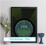 Personalised 70th Birthday Print Year 1956 Music Gift, thumbnail 1 of 12