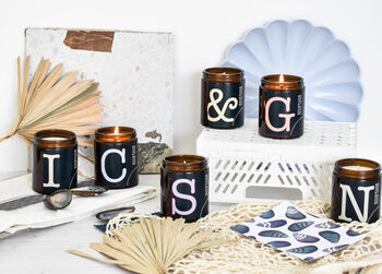 Eucalyptus And Lemon Initial Candle, 2 of 7