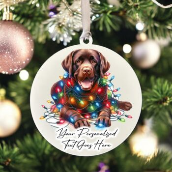 Personalised Labrador In Christmas Lights, 4 of 12