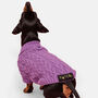 Purple Miniature Dachshund Knitted Jumper, thumbnail 2 of 3