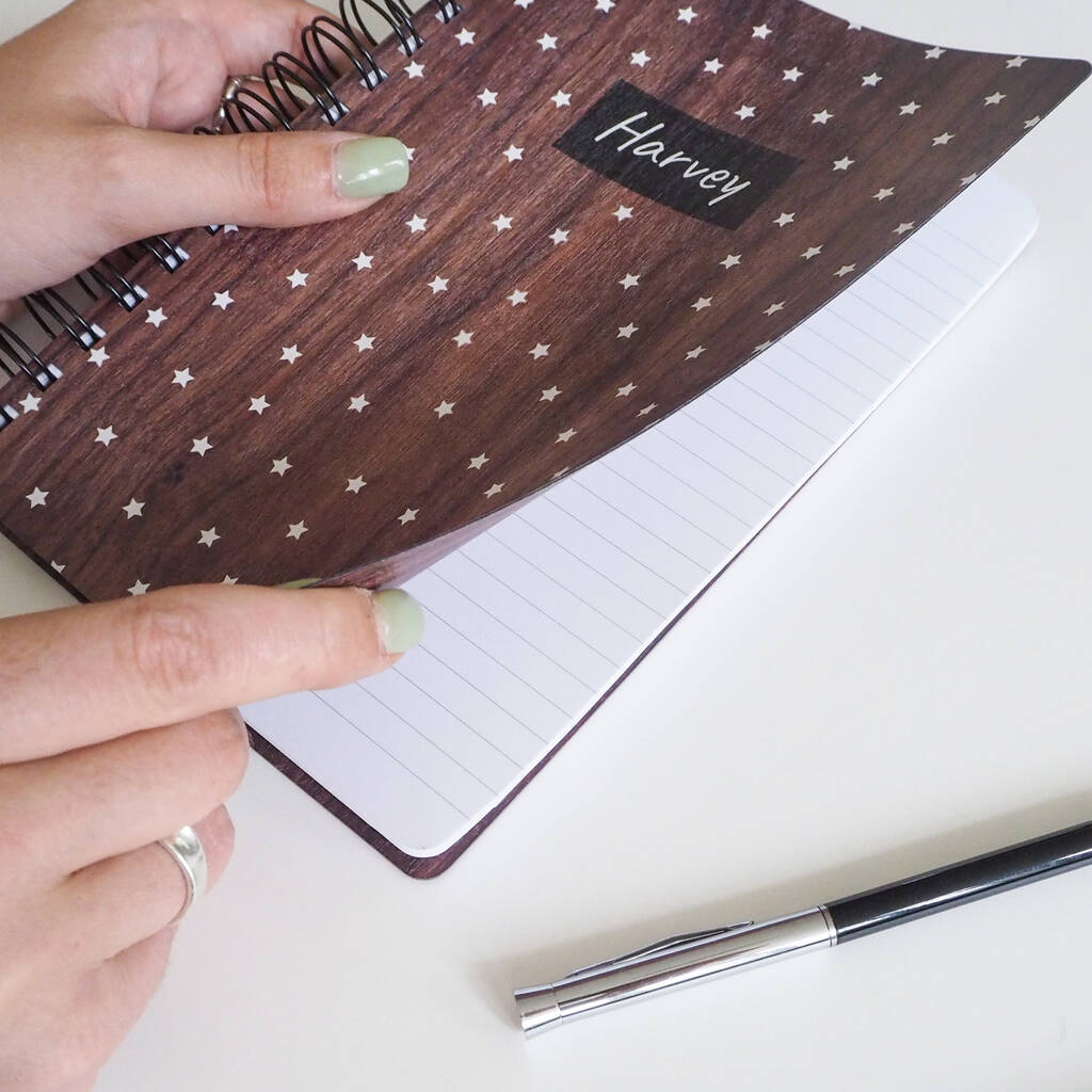 Personalised Photo Wood A5 Ring Bound Notebook By Proper Goose