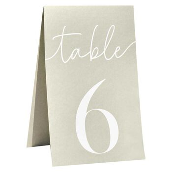 Sage Green Card One 12 Wedding Table Numbers, 2 of 3