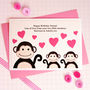 'Little Monkey' Personalised Birthday Card, thumbnail 6 of 6