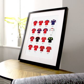 Classic Rugby Kits Team Print, 9 of 12