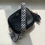 Personalised Claire Faux Leather Tassel Camera Cross Body Bag, thumbnail 3 of 6