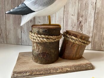 19cm Hand Painted Wooden Lifelike Seagull Ornament Figurine Sculpture, 5 of 9