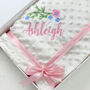 Personalised Embroidered Floral Baby Blanket With Name, thumbnail 5 of 8