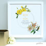 Personalised Anniversary Flowers Framed Print, thumbnail 2 of 8