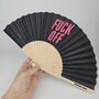 Handheld Fuck Off In Pink Folding Fan, thumbnail 3 of 3