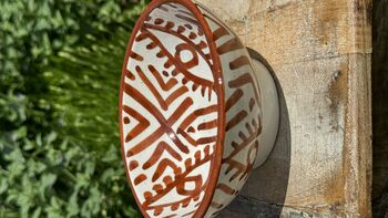 Moroccan Artisan Made Snack Bowl, Brown, 2 of 4