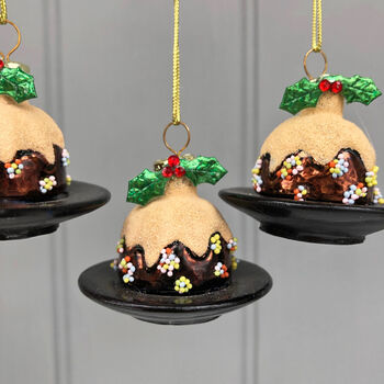 Christmas Set Of Pudding Decorations, 4 of 5