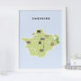 Map Of Cheshire Print, thumbnail 1 of 2