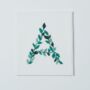 Leafy Letters Alphabet Easy Cross Stitch Kit, thumbnail 3 of 3