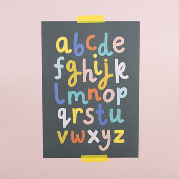 Bright Colourful Alphabet Print, 2 of 3