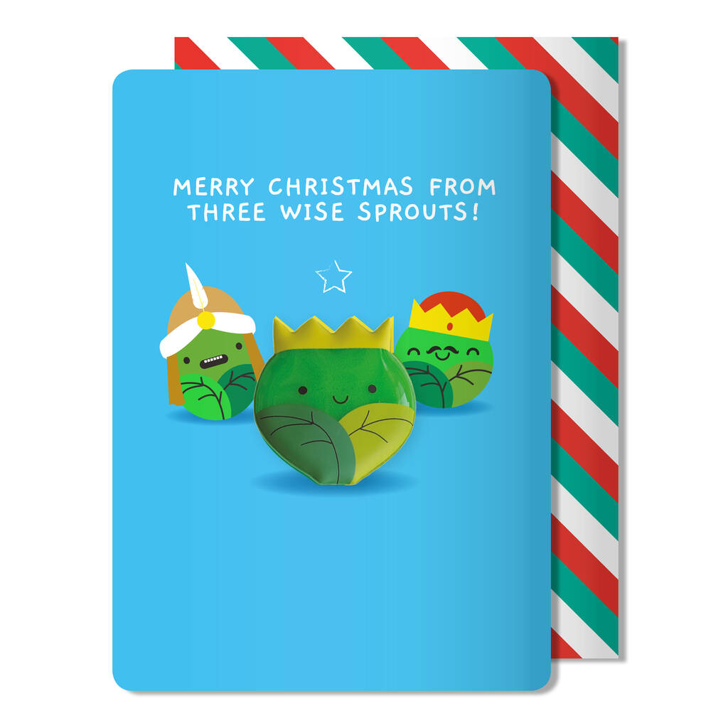 Wise Sprouts Merry Christmas Card By pango productions!