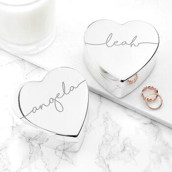 Personalised Heart Jewellery Box, 6 of 6