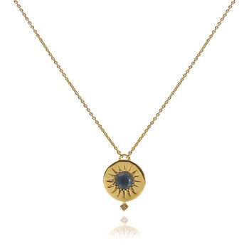 Gold Vermeil Solstice Sun Necklace, 3 of 5
