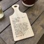 Personalised Hand Written Recipe Paddle Board, thumbnail 4 of 5