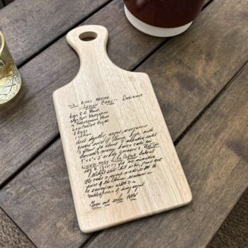 Personalised Hand Written Recipe Paddle Board, 4 of 5