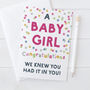 Funny New Baby Girl Card We Knew You Had It In You, thumbnail 1 of 2