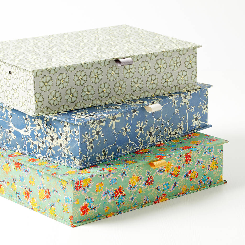 Decorative Floral Print Box File By Harris & Jones Ltd ...