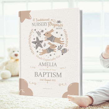 Baptism Keepsake Gift Book Personalised For Baby, 3 of 10