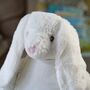 Bunny Zippy Soft Toy With Personalised Storage Bag, thumbnail 2 of 4