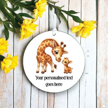 Personalised Parent And Child Giraffe Decoration, 2 of 2