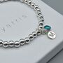 Sterling Silver Personalised Stretch Bracelet, thumbnail 1 of 4